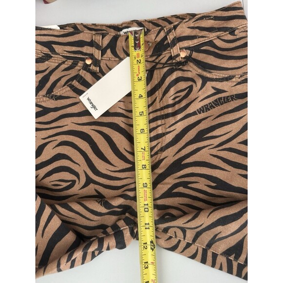 Wrangler Womens High Rise Wild West 603 Straight Jeans 25 Purr Print Brown Black - Picture 7 of 10